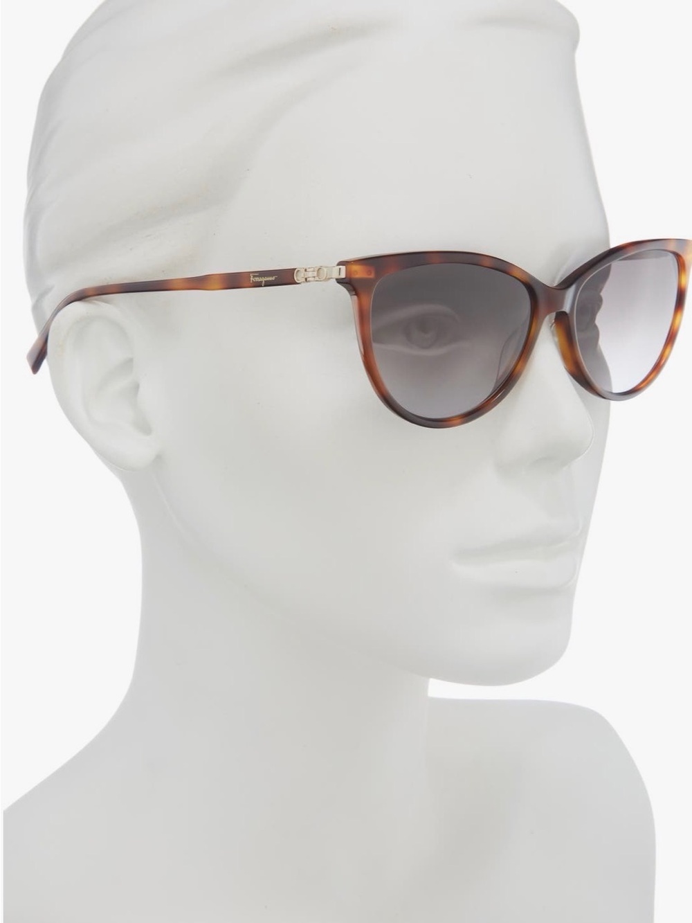 Salvatore Ferragamo Tortoiseshell Sunglasses with Brown Gradient Lenses